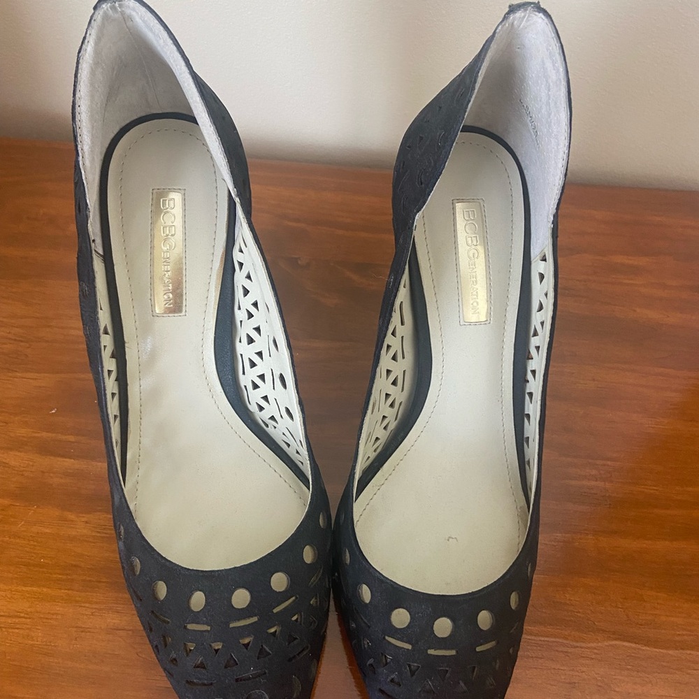 BCBGMaxAzria Black Cutout Heels